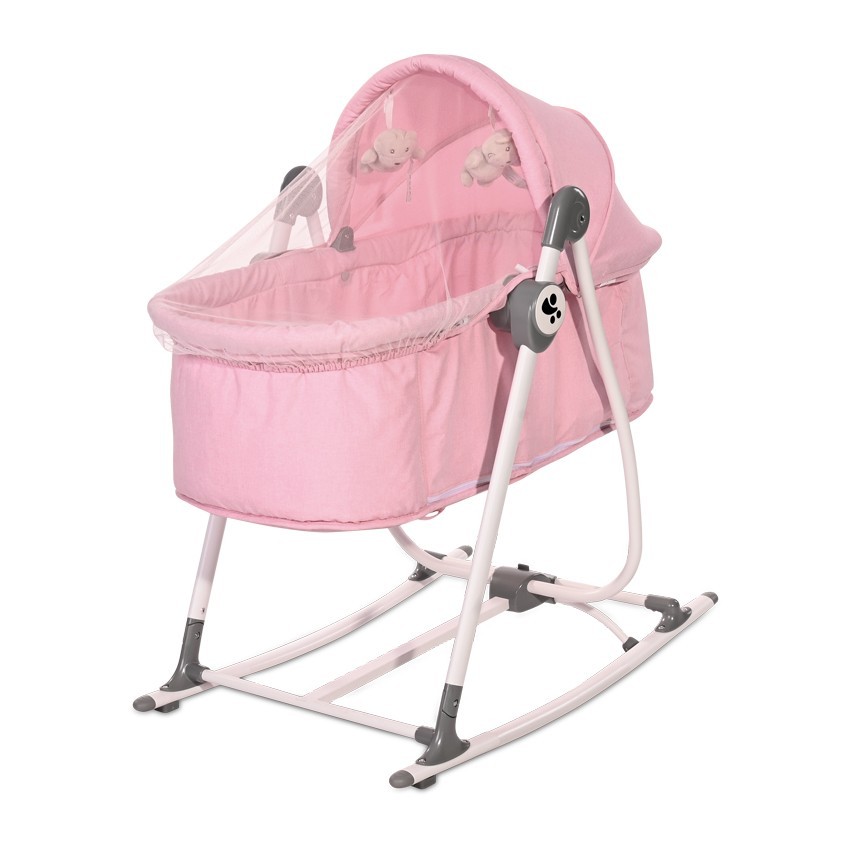 

Кроватка-качалка-шезлонг 3в1 Lorelli Alicante Pink