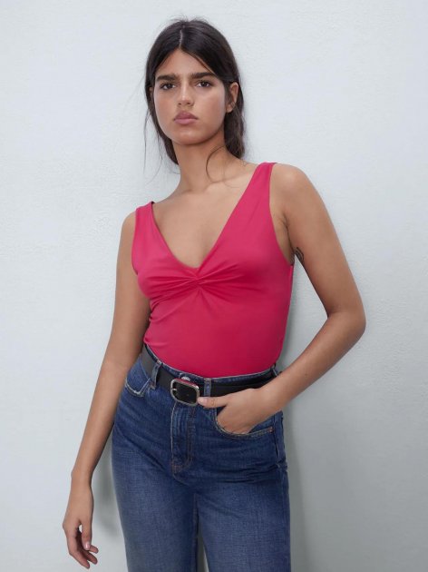 

Майка Zara 0858/035/671  Малиновая, Майка Zara 0858/035/671 L Малиновая