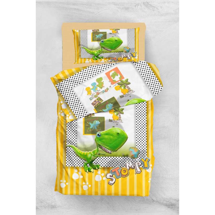 

Постельное бельё Eponj Home 3D Micro Satin Stompy Sari Yesil подростковое