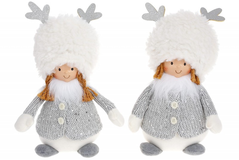 

Новогодняя игрушка Дети в оленьих шапках, 25см, 2шт/уп Bon 822-325 (NAT07703)