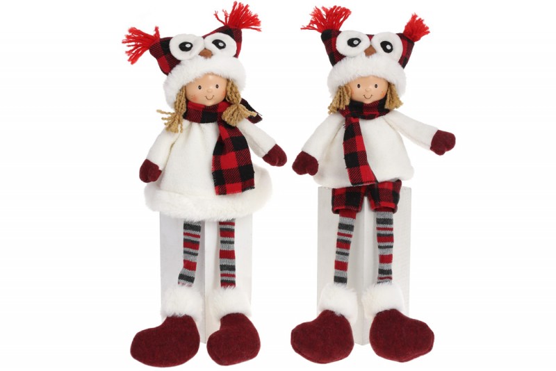 

Новогодняя игрушка Дети в совиных шапках, 43см, 2шт/уп Bon 822-330 (NAT07707)