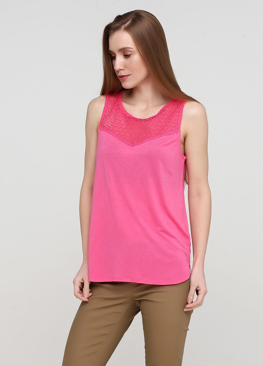 

Майка с кружевом H&M S Розовый 4589195RP1_розовый