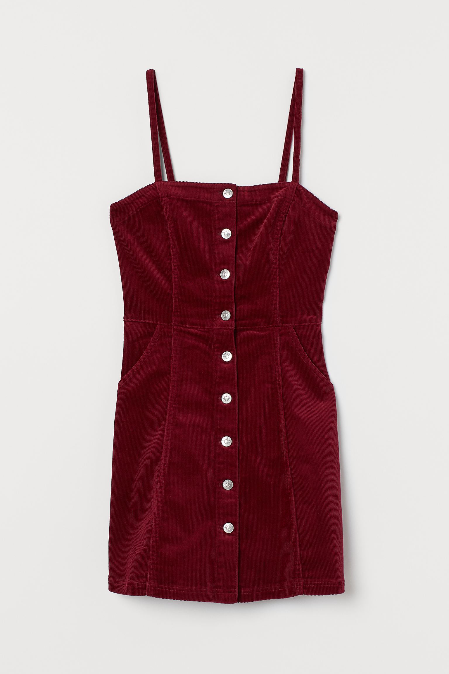 

Платье вельветовое H&M 40 Бордовый 7844321sm_бордовый