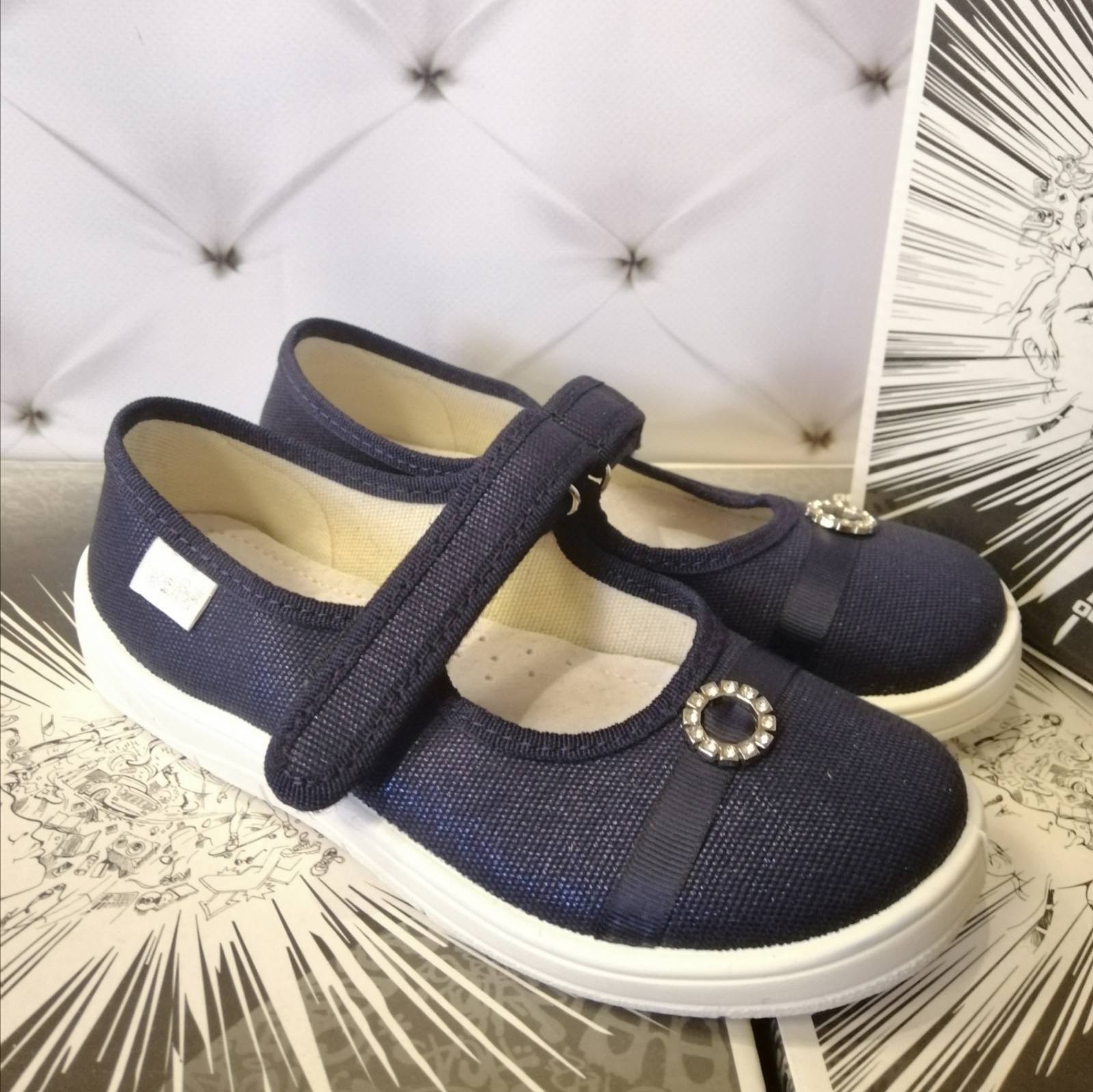 

Тапочки для девочки Waldi 321-851 синие р.35-22,6 см