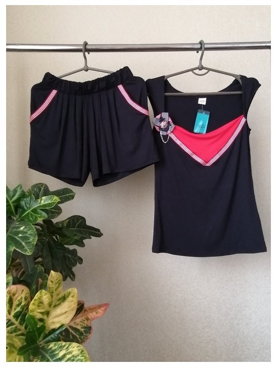 

Комплект Шорты и Футболка для Дома и Отдыха FLEUR Lingerie Двойка Трикотажная 48 () Темно-Синий (S 2715, Комплект Шорты и Футболка для Дома и Отдыха FLEUR Lingerie Двойка Трикотажная 48 (4XL) Темно-Синий (S 2715)