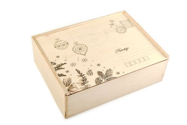 

Подарункова коробка Різдвяна пошта (нефарбована) Зробив Тато BOX2006