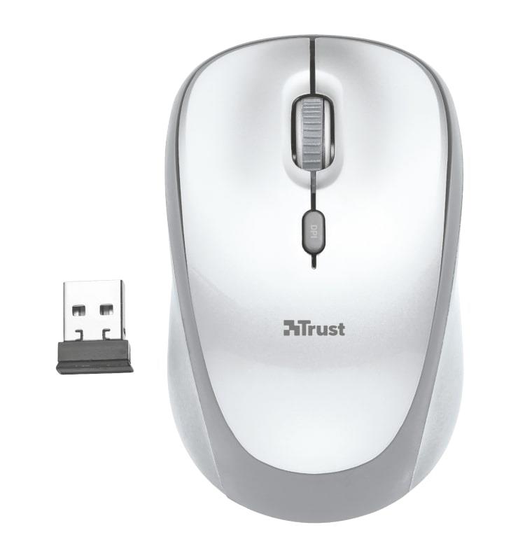 

Мышь беспроводная Trust Yvi (23386) White-Silver USB