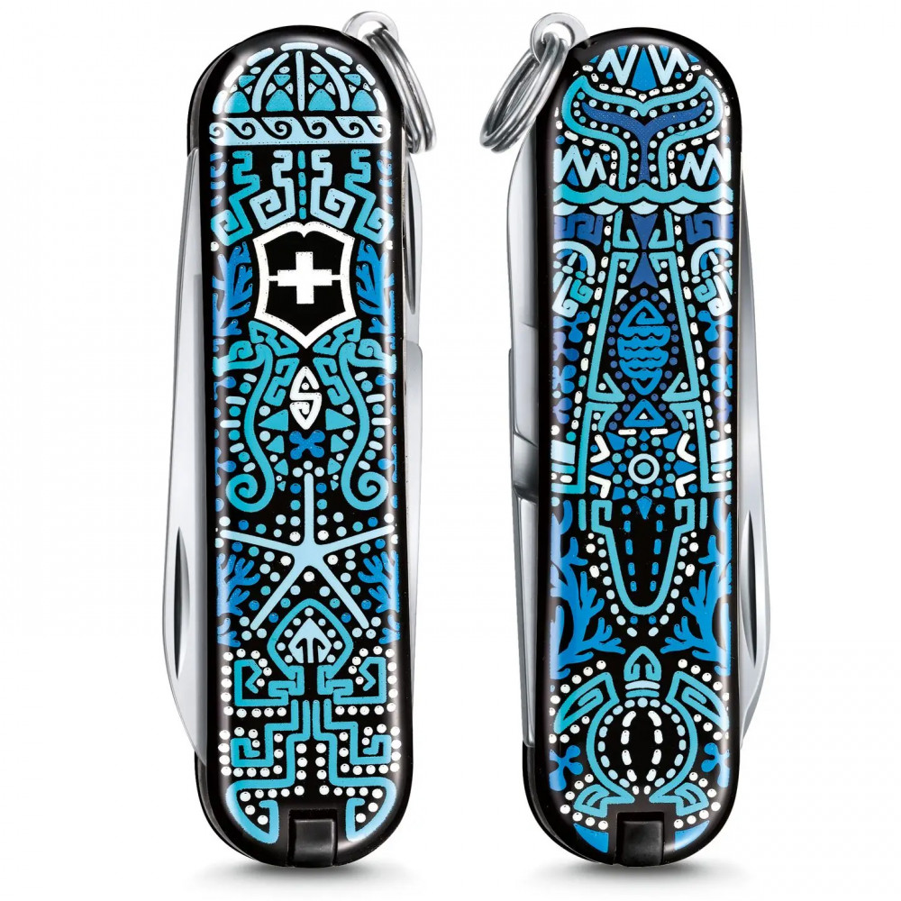 

Складной нож Victorinox CLASSIC LE "Ocean Life" 58мм/1сл/7функ/цветн/чехол /ножн