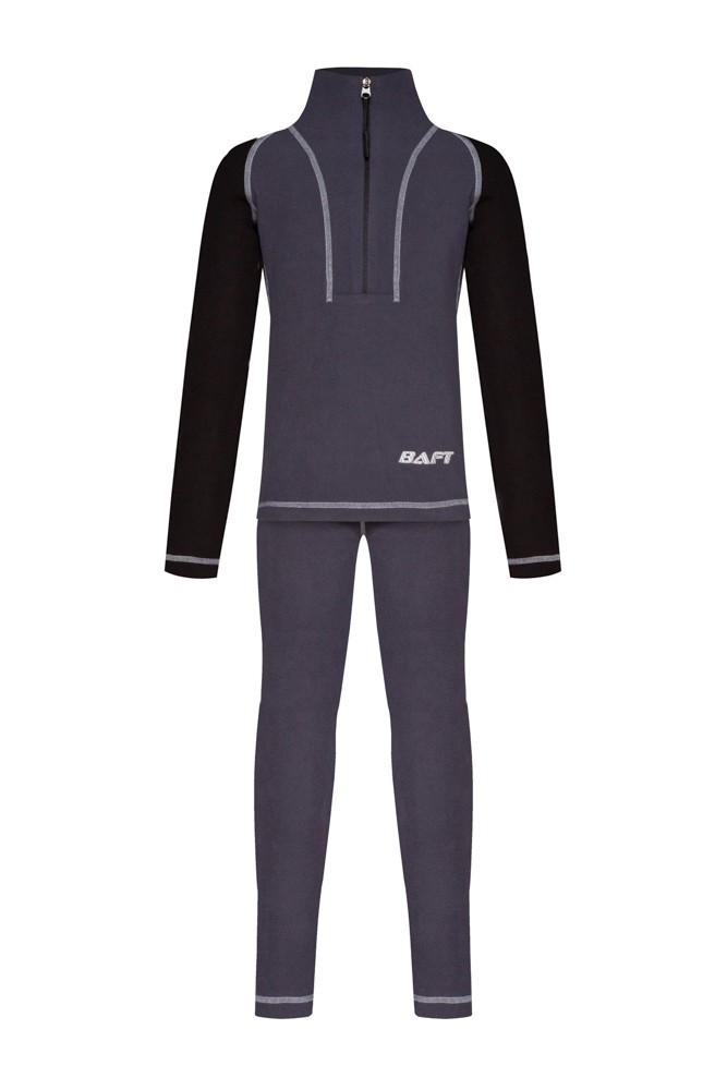 

Термобелье детское микрофлис BAFT Z-LINE KIDS grey/black серый с черным рост 134 см