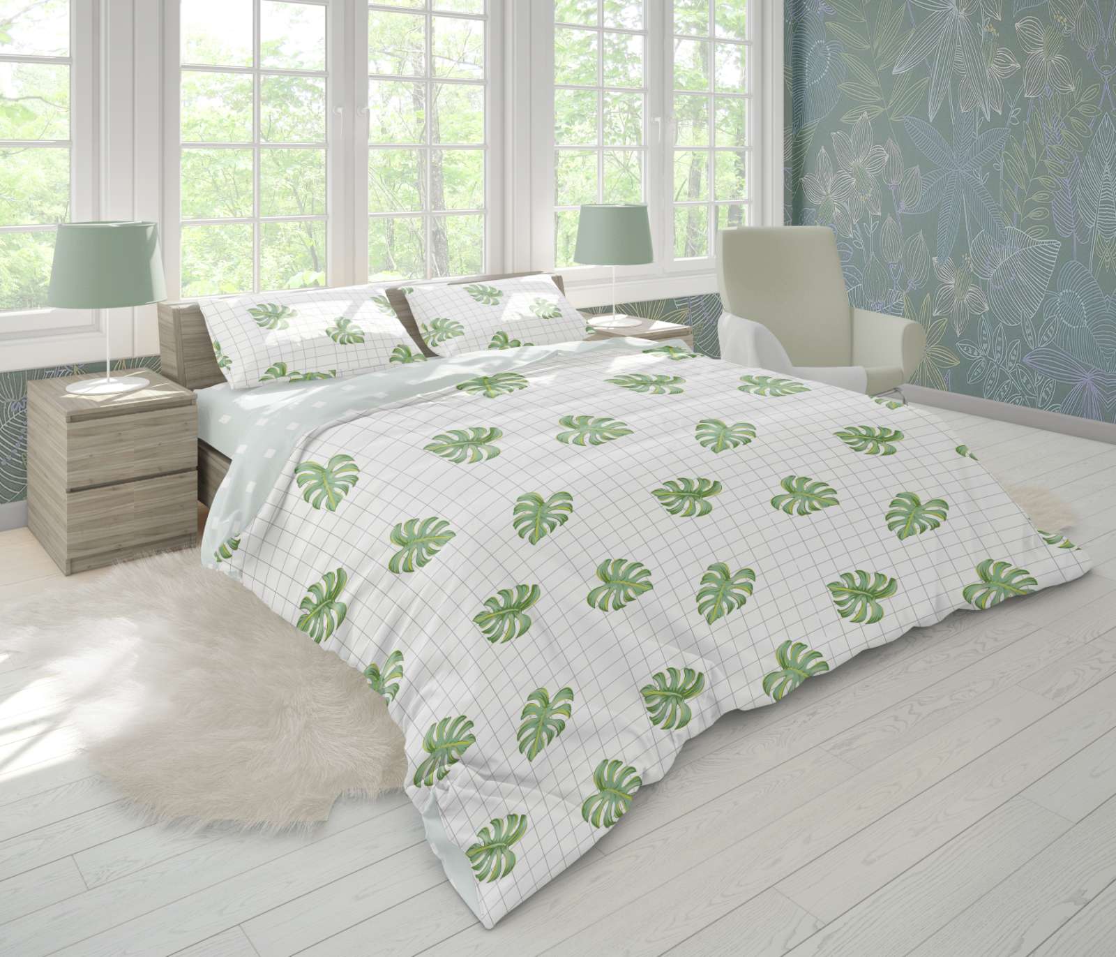 

Комплект постельного белья ТЕП 363 Graphic Leaf (Графический лист) полуторный 150x215