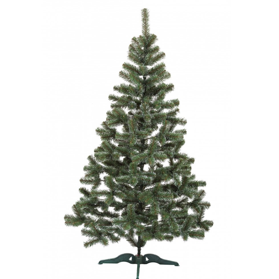 

Искусственная елка BonaDi Сказка ПВХ новогодняя зеленая с белыми кончиками 1.5 м