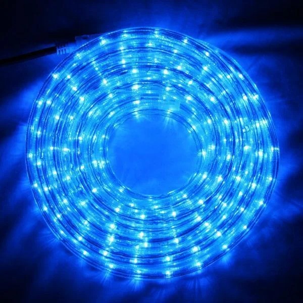

Светодиодная уличная гирлянда лента дюралайт 50 м 1800 LED с переходником синяя