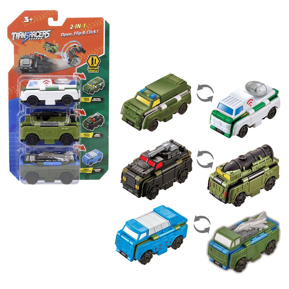 

Машинки трансформеры TransRacers Военный транспорт MiC (YW463882) (160715)