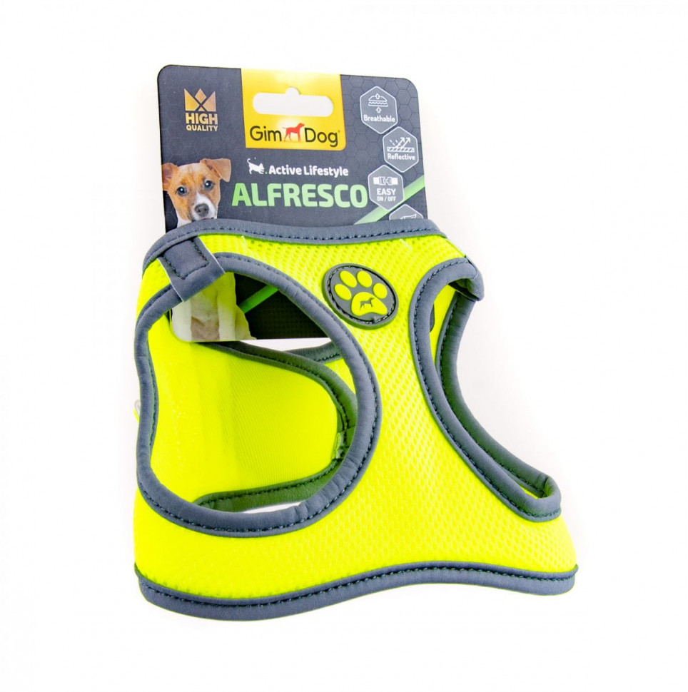 

Шлея для собак GimDog Alfresco неопрен Жовта, XS 34-36 см