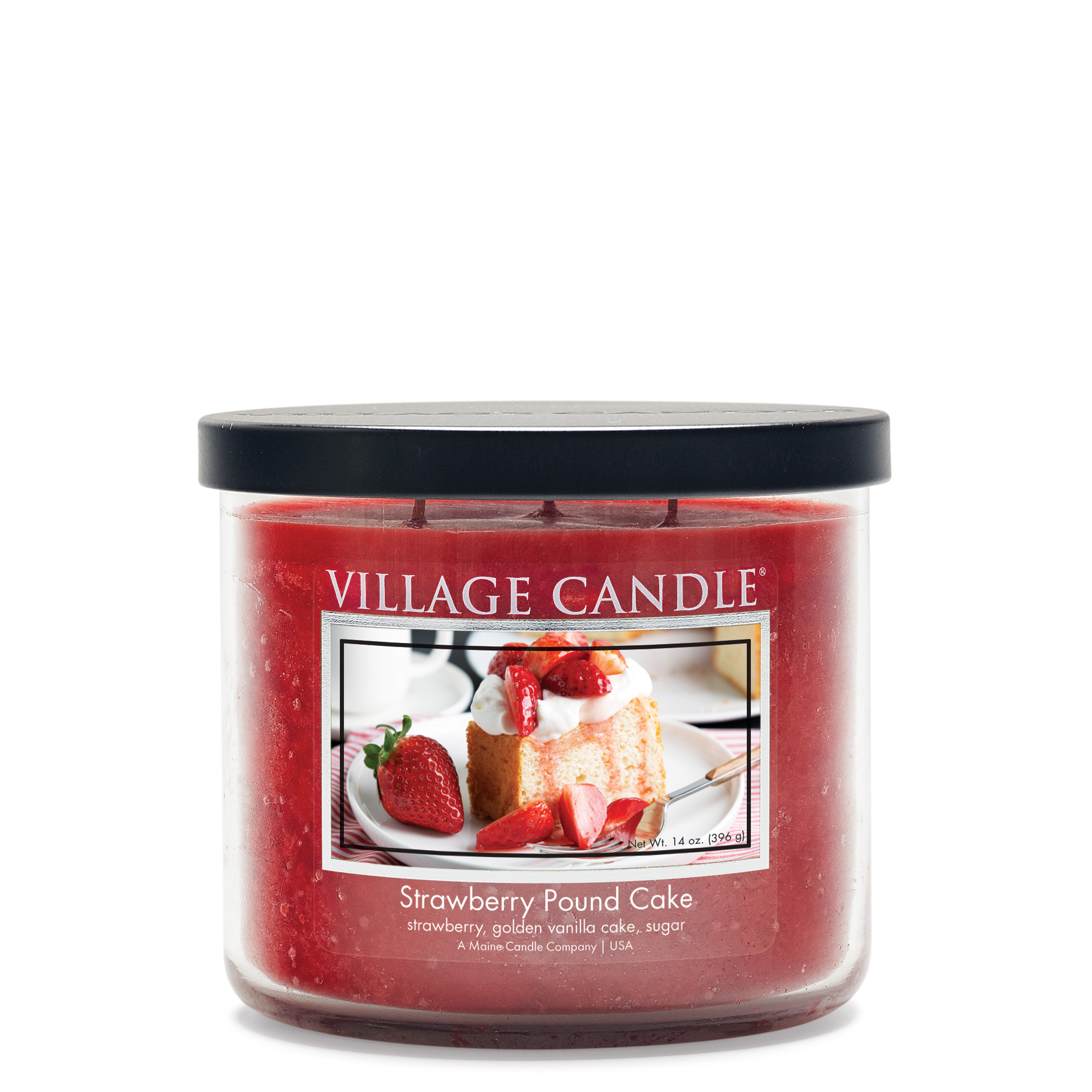 

Свеча Village Candle Клубничный пирог 396г чаша