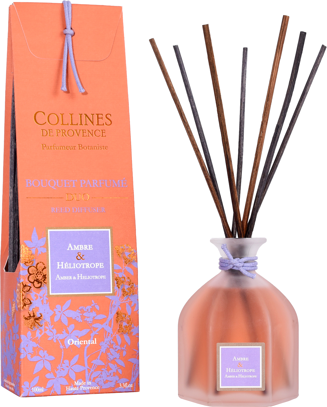 

Аромадиффузор Collines de Provence Амбра и Гелиотроп Duos Parfumé (Дуэт),100мл