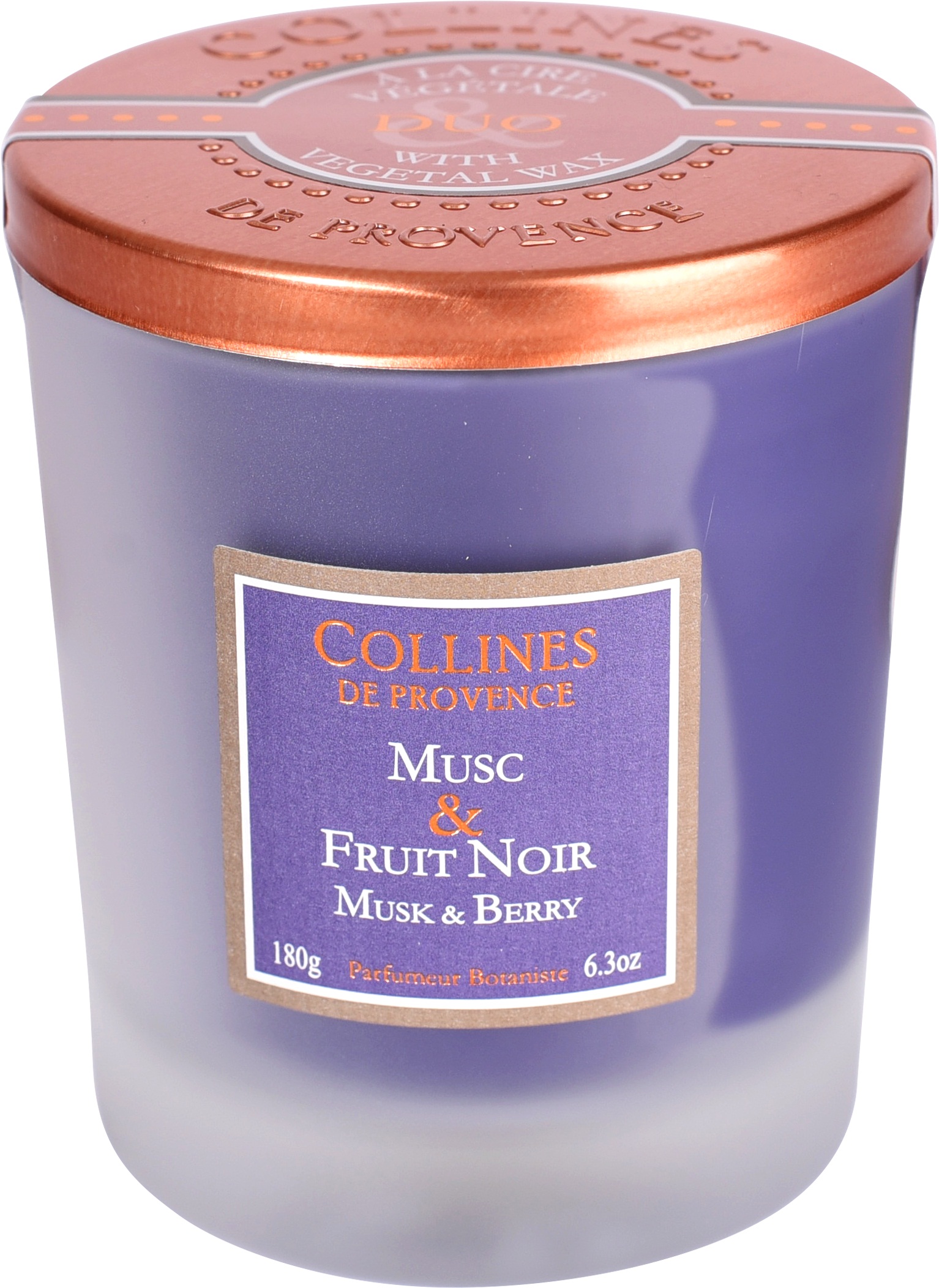 

Свеча Collines de Provence Мускус и Ягоды Duos Parfumé (время горения 40 часов)