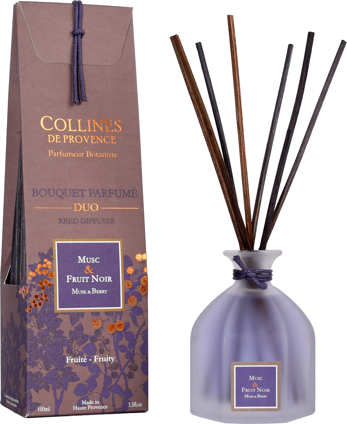 

Аромадиффузор Collines de Provence Мускус и Ягоды Duos Parfumé (Дуэт),100мл