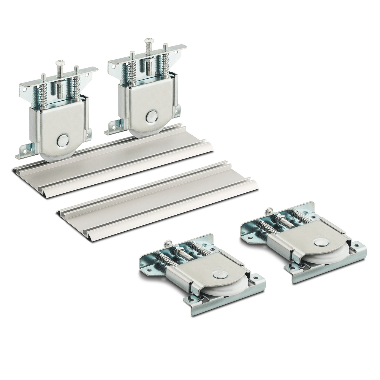 Комплект роликов для безрамочных дверей шкафов купе система 215/216