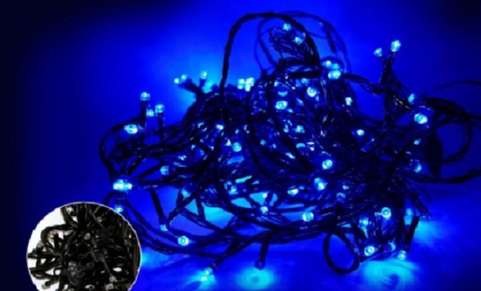 

Светодиодная LED гирлянда Xmas 400 M-3 чёрный провод (цветные диоды)