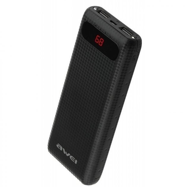 

Портативное зарядное устройство 20000 mAh Power Bank Awei P70K черный