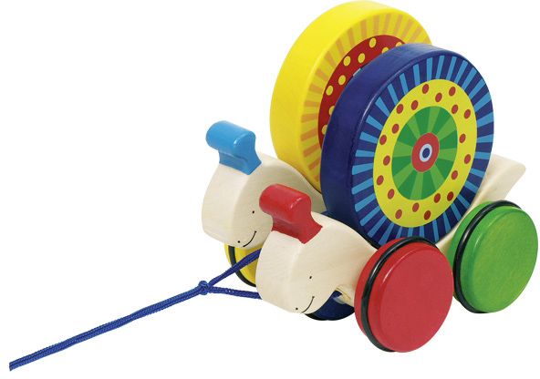 

Деревянная каталка Goki Двигающиеся улитки (54970G)