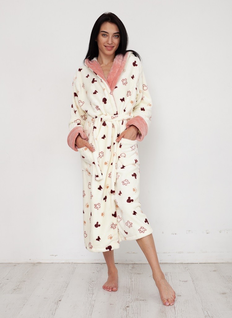 

Халат длинный Art fashion Микки L молочный