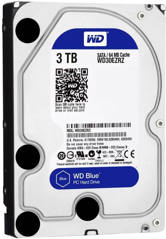 

Жесткий диск WD 3.5" SATA 3.0 3TB 5400 64MB Blue