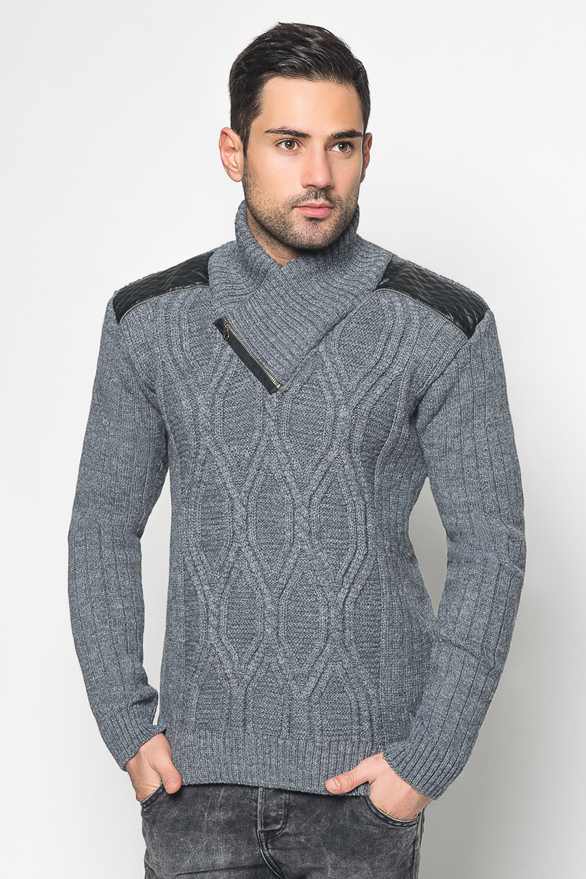 

Fashions • Свитер мужской Leonid Fashions L серый (00878-лд)