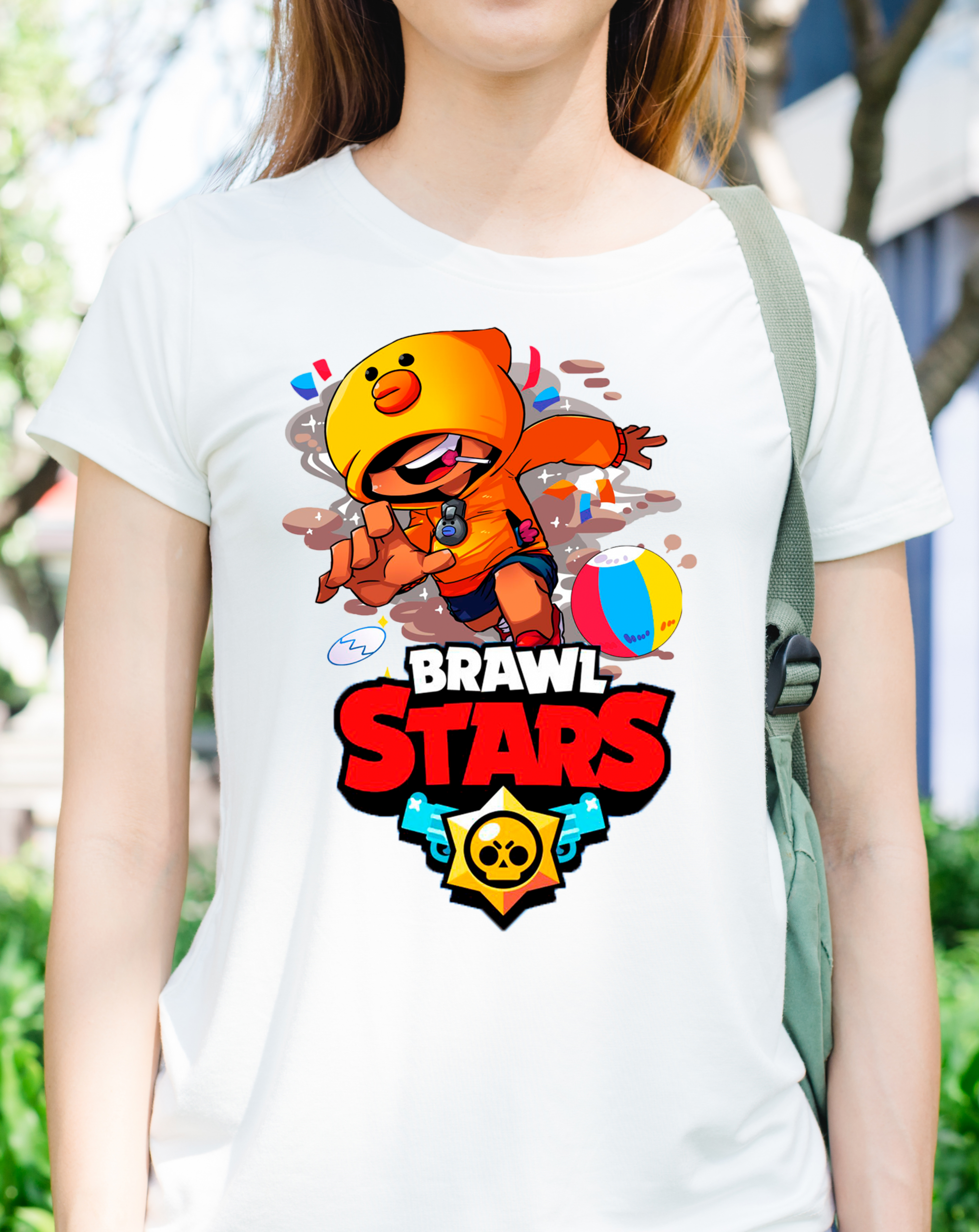 

Футболка хлопковая Fruit of the Loom Brawl Stars Белая 140 см AP7L140