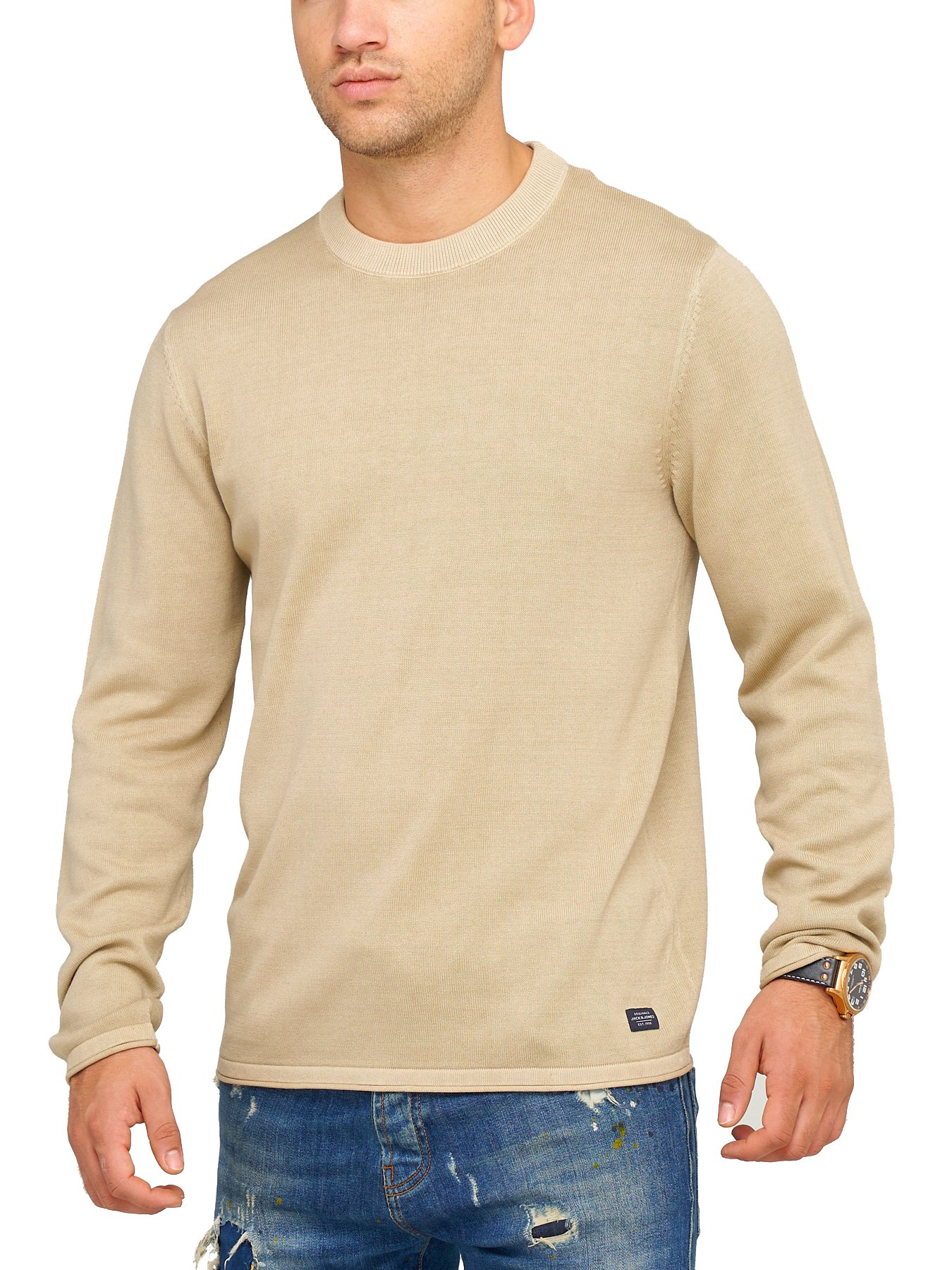 

Джемпер Jack & Jones Crockery XXL бежевый