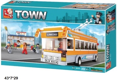 

Конструктор M38-B0332 Town тролейбус 465дет.кор.43*7*29см