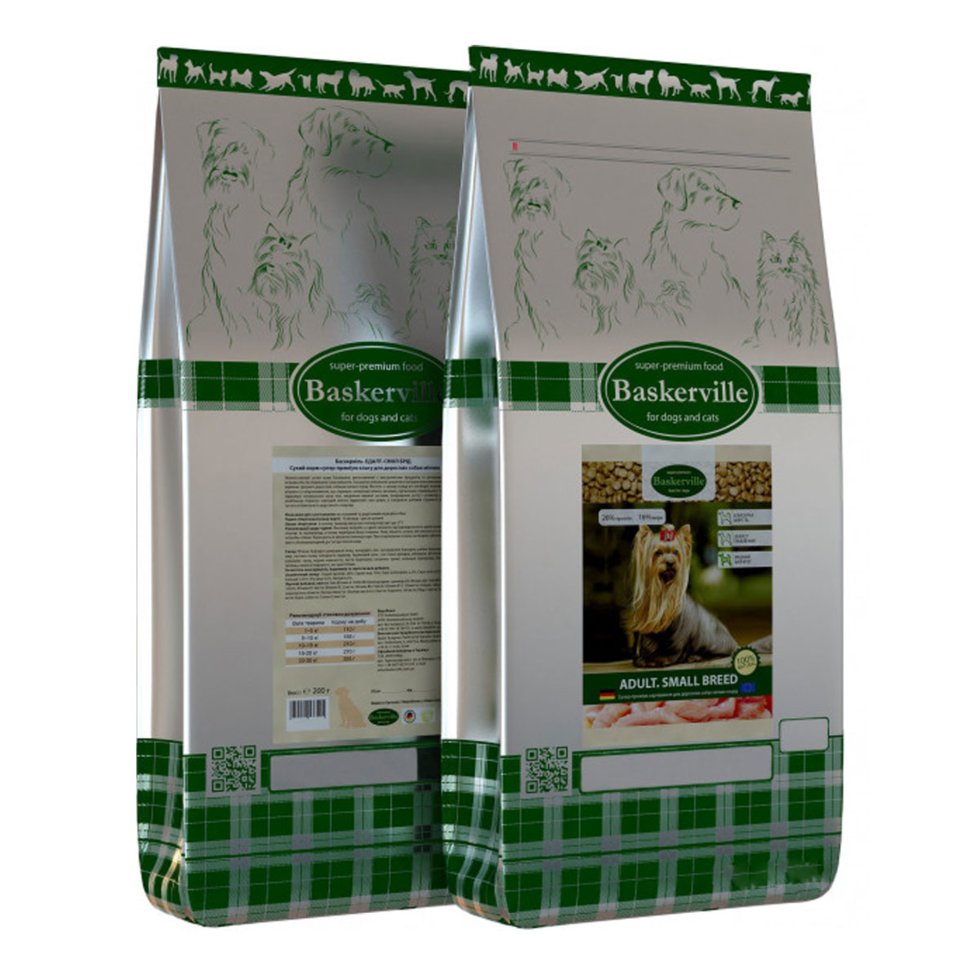 

Baskerville Adult Small Breed, сухой корм для собак малых пород 4кг