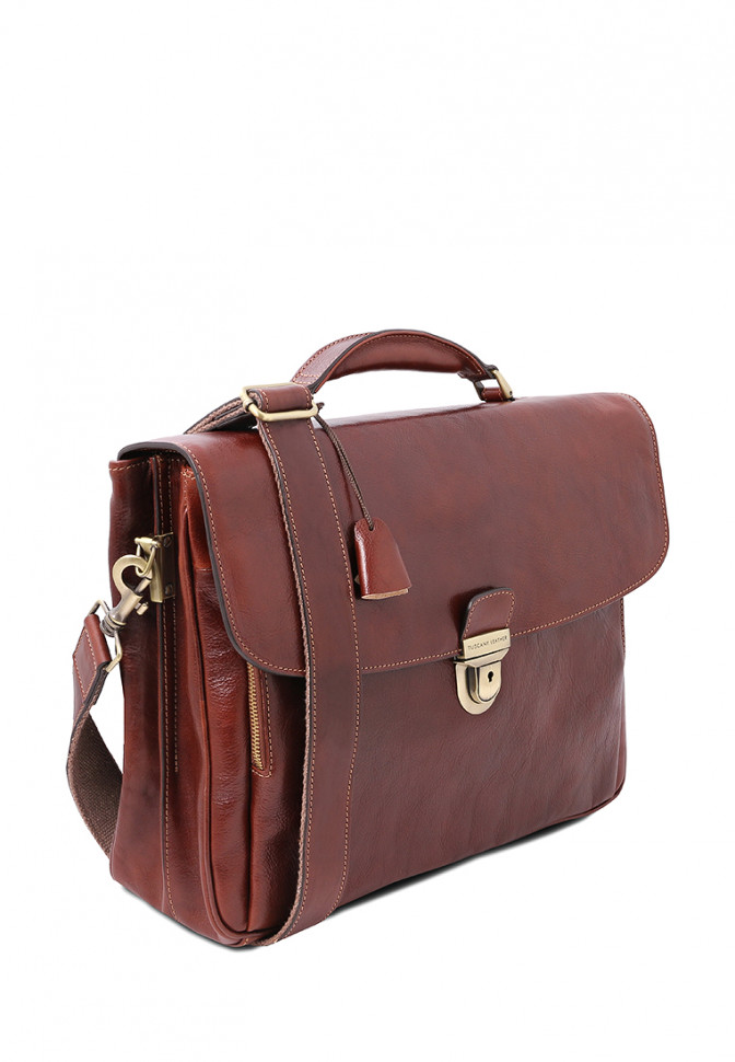 

TL142067 Alessandria - кожаный мужской портфель мультифункциональный, цвет: коричневый