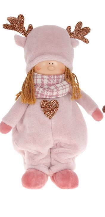 

Новогодняя игрушка BonaDi Малышка 35см розовая (822-338-2)