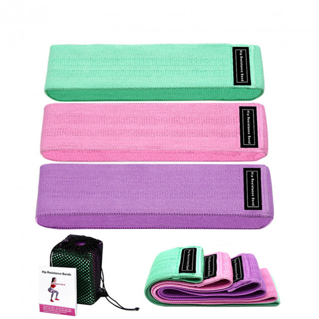 

Фитнес резинки Circle Hip Resistance Band Комплект из 3 штук для фитнеса и силовых упражнений