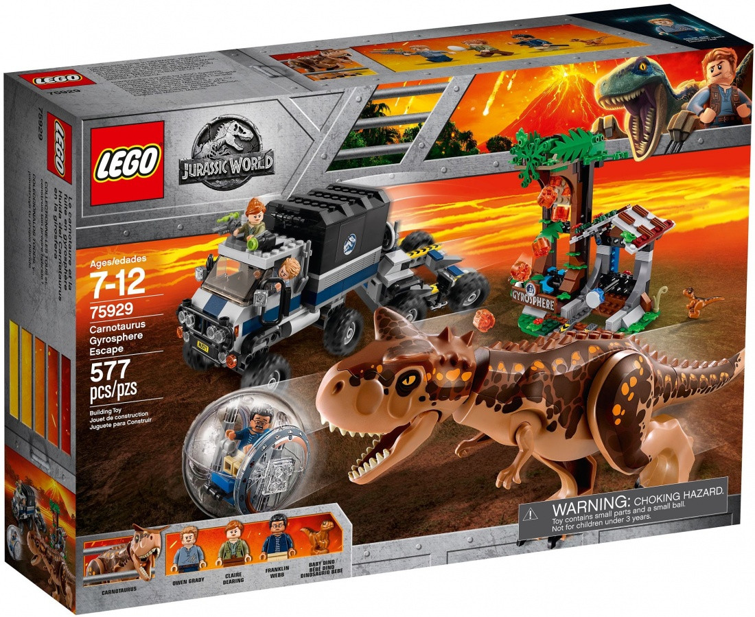 

Lego Jurassic World Побег в гиросфере от Карнотавра 75929