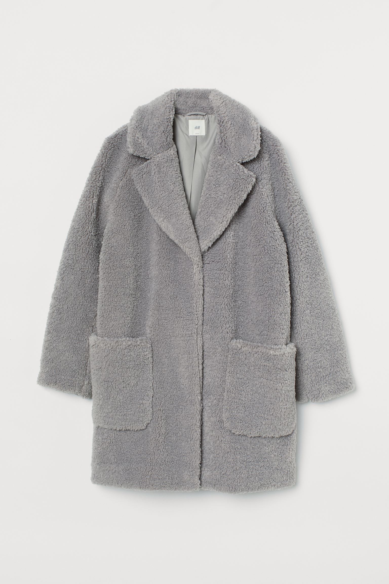 

Полушубок H&M XS серый 4088844652