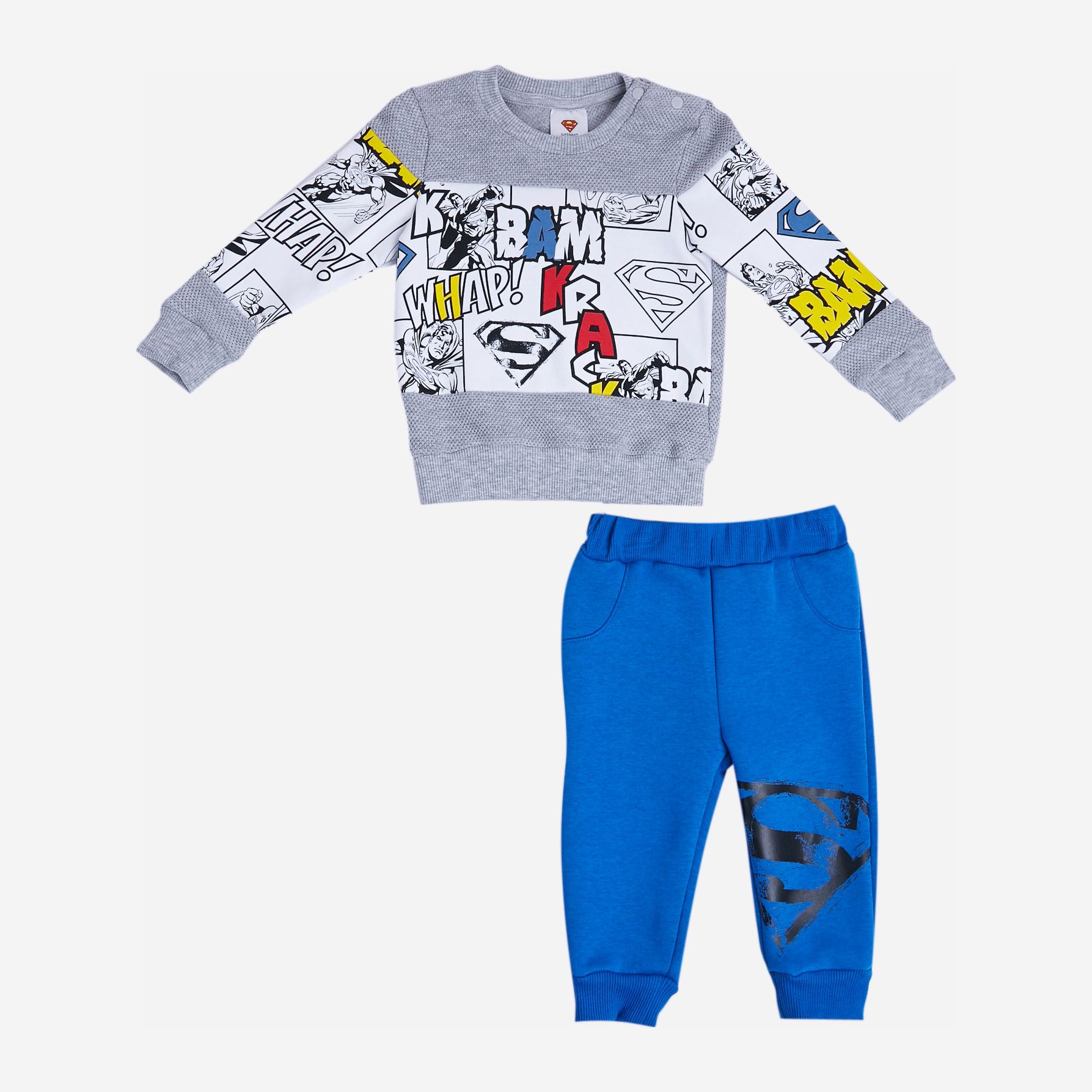 

Комплект (свитшот + штаны) Cimpa Superman SM18501 74-80 см Серо-синий