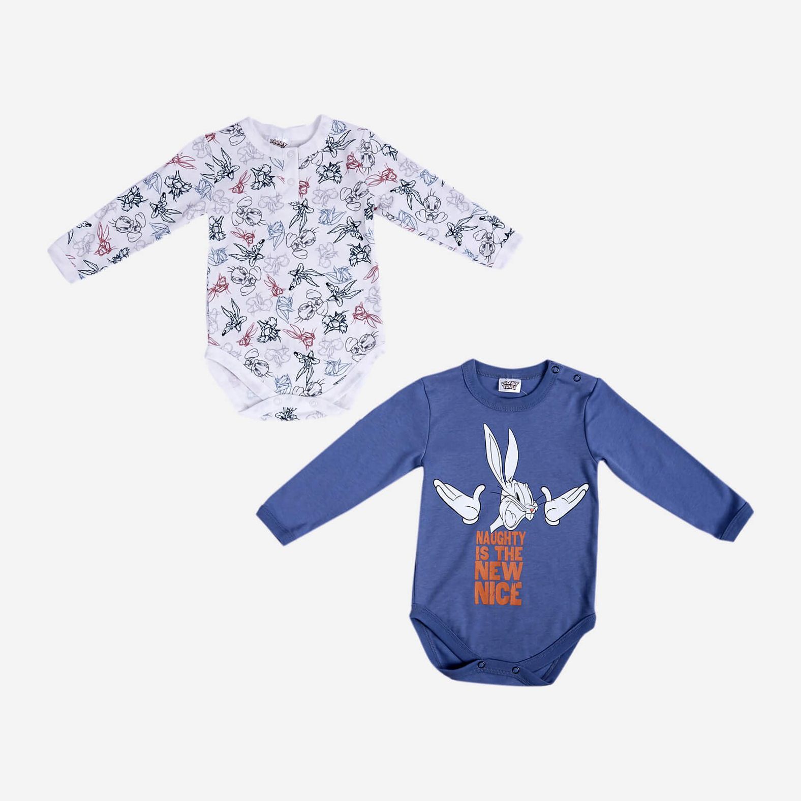 

Боди Cimpa Looney Tunes LT18504 56-62 см 2 шт Бело-синее