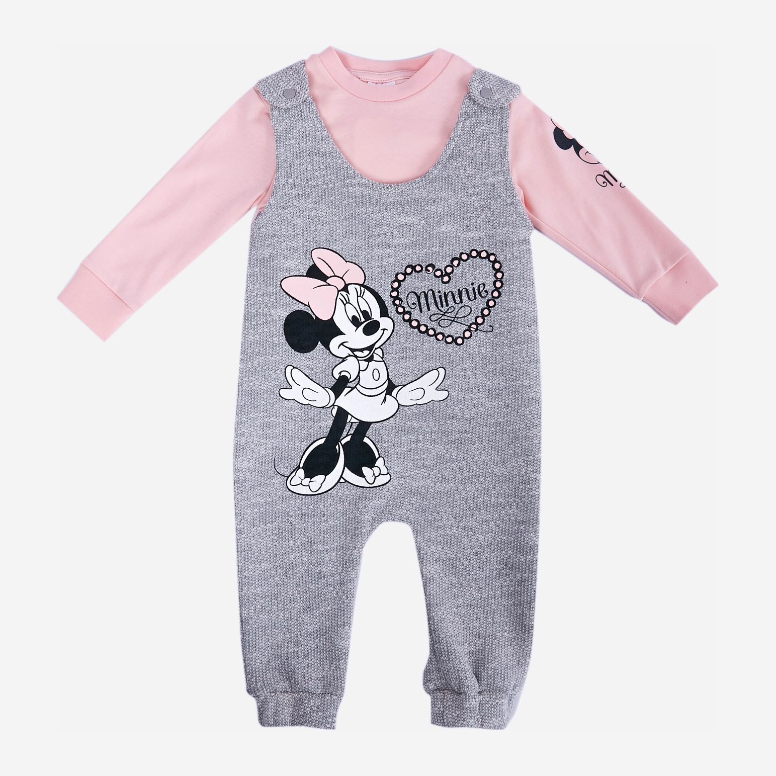 

Комплект (полукомбинезон + свитшот) Disney Minnie Mouse MN18375 80-86 см Серо-розовый (8691109924803)