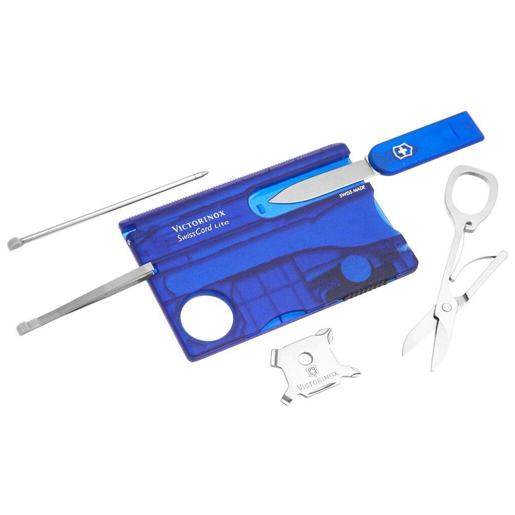 

Нож Victorinox SwissCard Lite Transparent Blue (0.7322.T2)