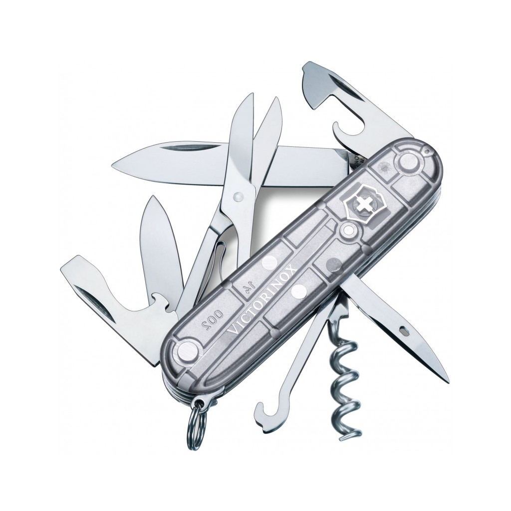 

Нож Victorinox Climber Transparent Silver Blister (1.3703.T7B1)