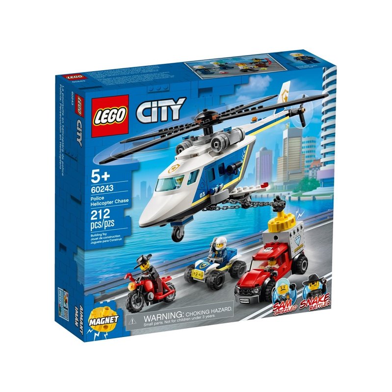 

Конструктор LEGO City Погоня на полицейском вертолете (60243)