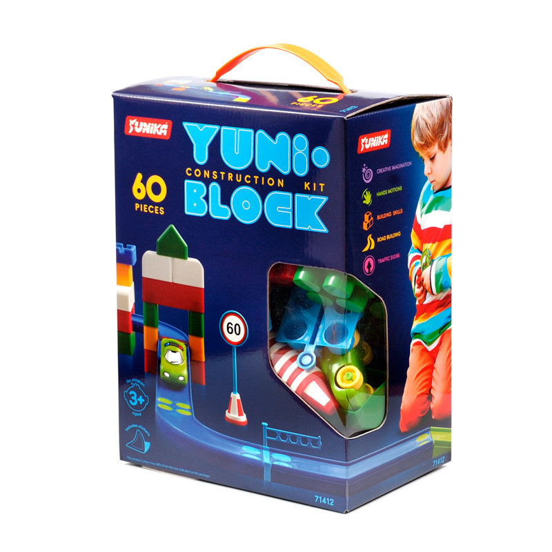 

Конструктор детский "YUNI-BLOK" 71412, 60 крупных деталей ЮНИКА