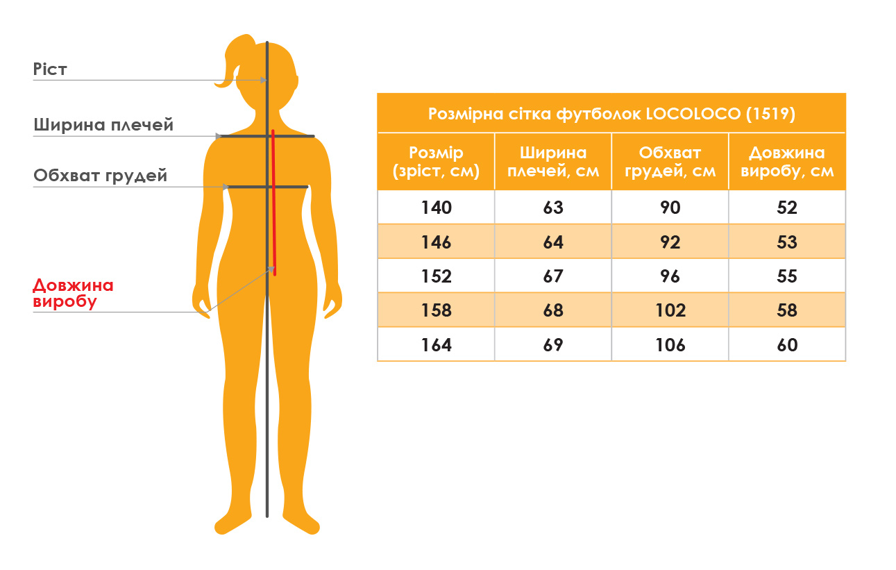 

Футболка LocoLoco 1519 164 Чорний