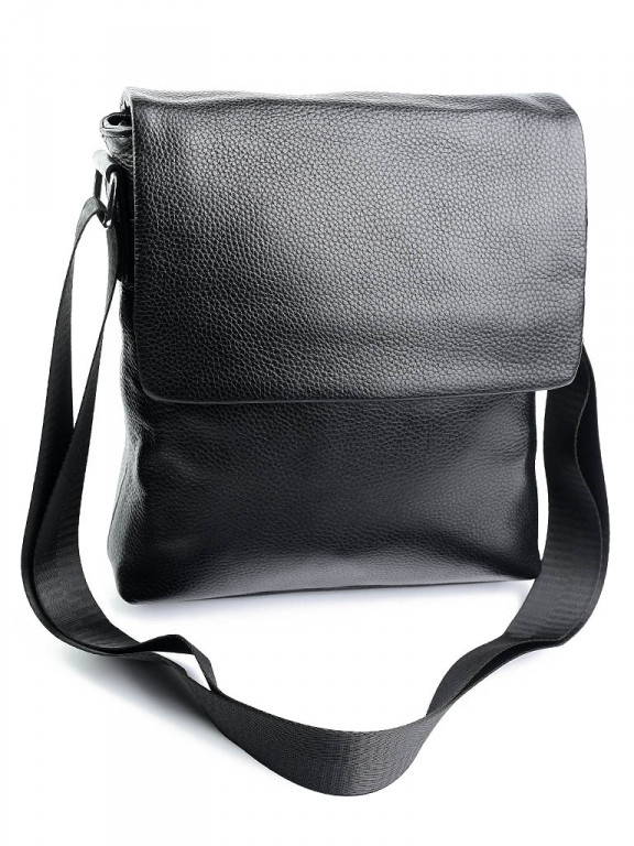 

Мужская сумка кожаная 3658 черная black