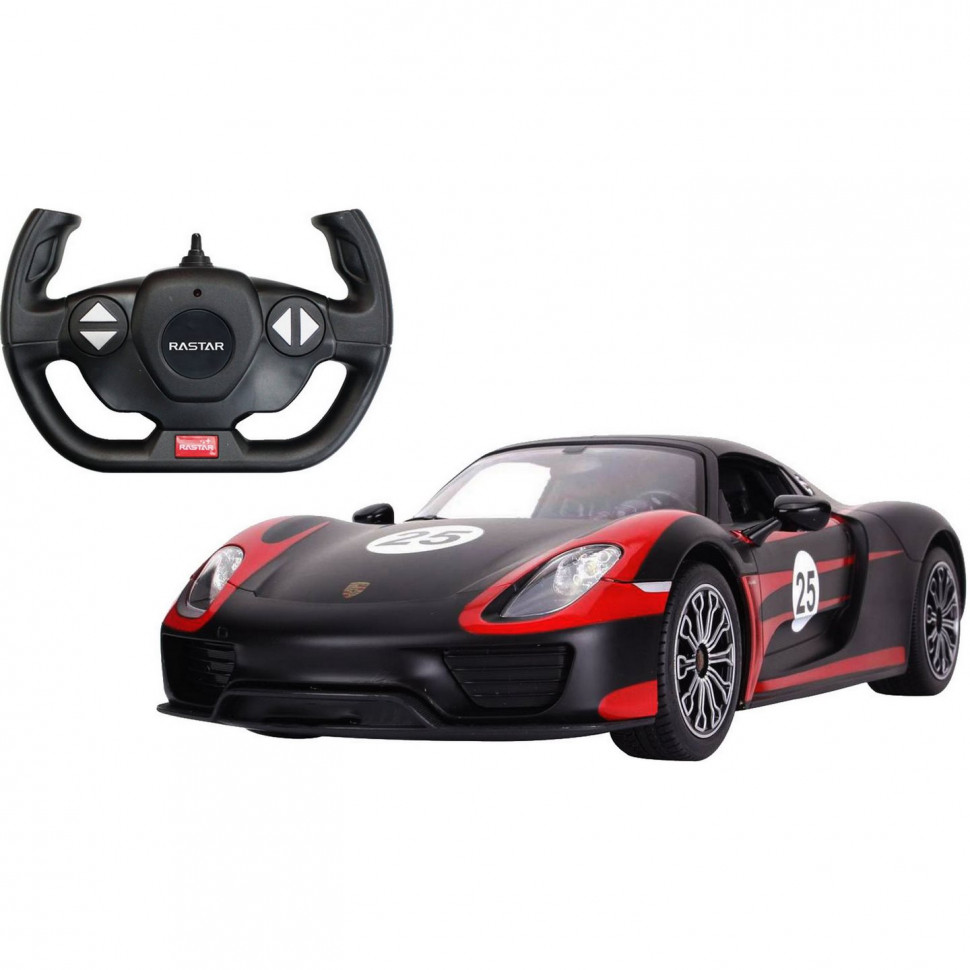 

Машинка на радиоуправлении Porsche 918 Spyder Rastar 70770 черный, 1:14