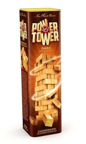 

Развивающая настольная игра Джанга VEGA POWER TOWER 7802DT, 56 блоков Danko Toys Коричневый