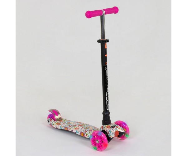 

Самокат Best Scooter Maxi Graffiti Flowers-3 1321, Розовый